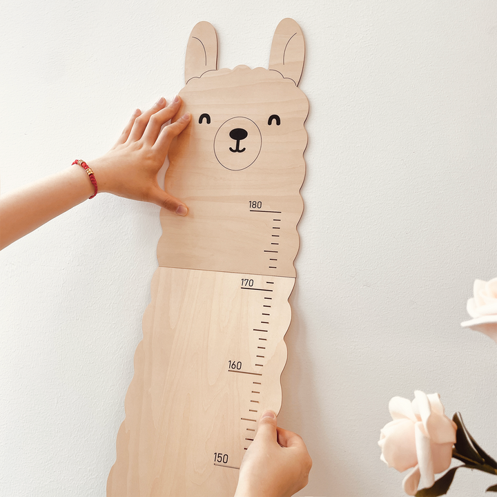 Personalized Wooden Alpaca Llama Growth Chart Ruler Clearance Sale