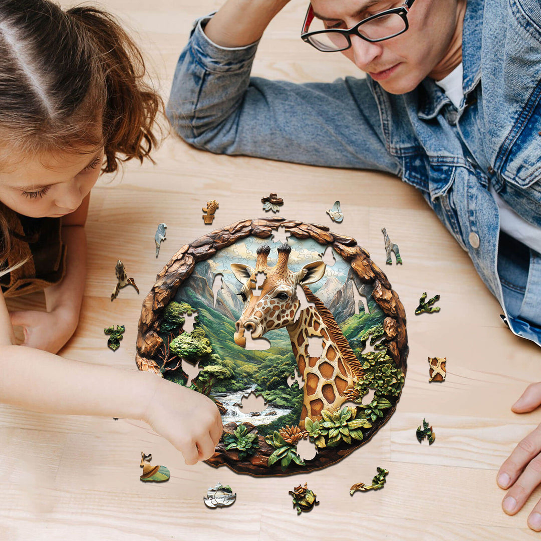 3D Giraffe Wooden Jigsaw Puzzle