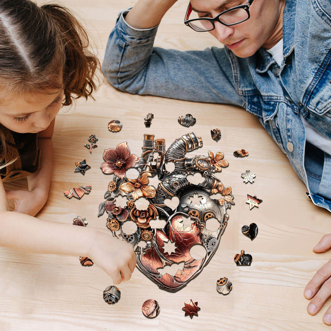 3D Mechanical Heart Wooden Jigsaw Puzzle