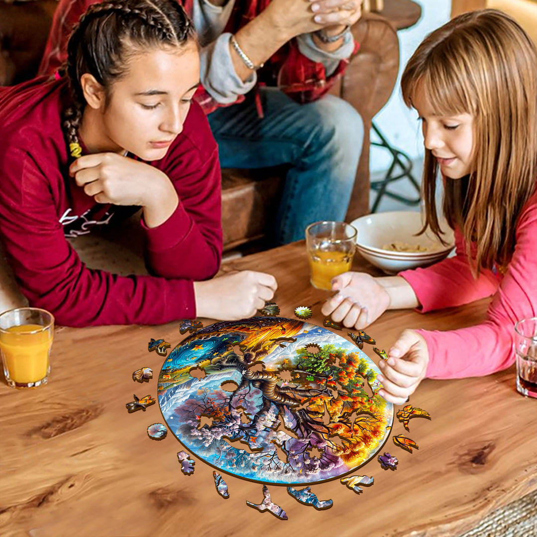 Seasonal Tree of Life-2 Wooden Jigsaw Puzzle - Woodbests