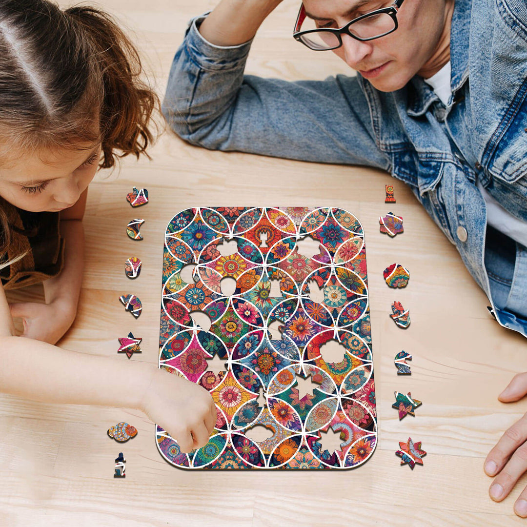 Floral Universe Wooden Jigsaw Puzzle - Woodbests