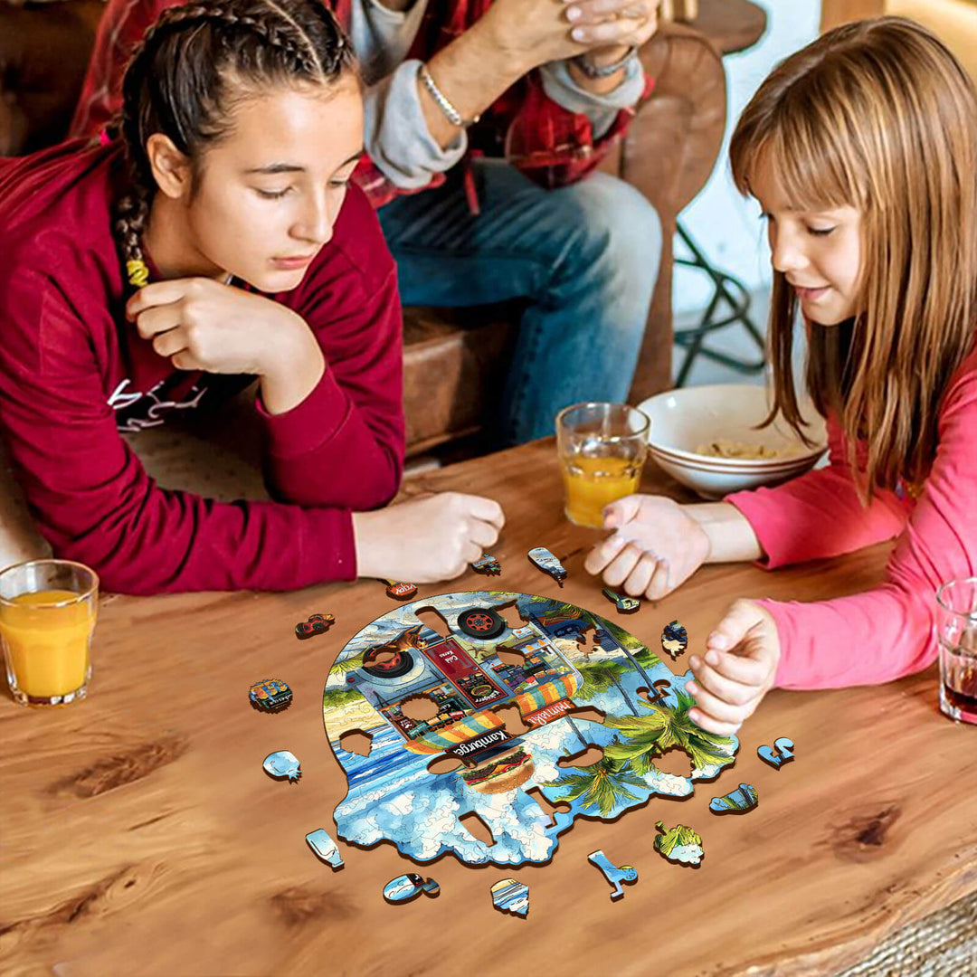 Puzzle en bois Donuts