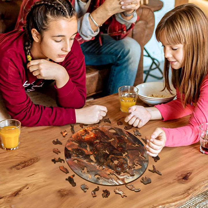 Puzzle en bois d'Halloween