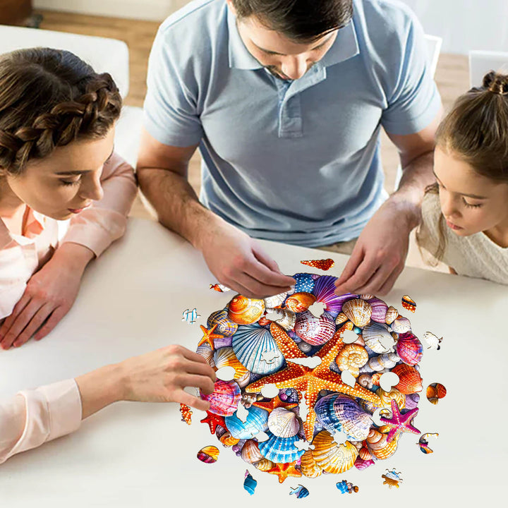 Colorful Shells Wooden Jigsaw Puzzle