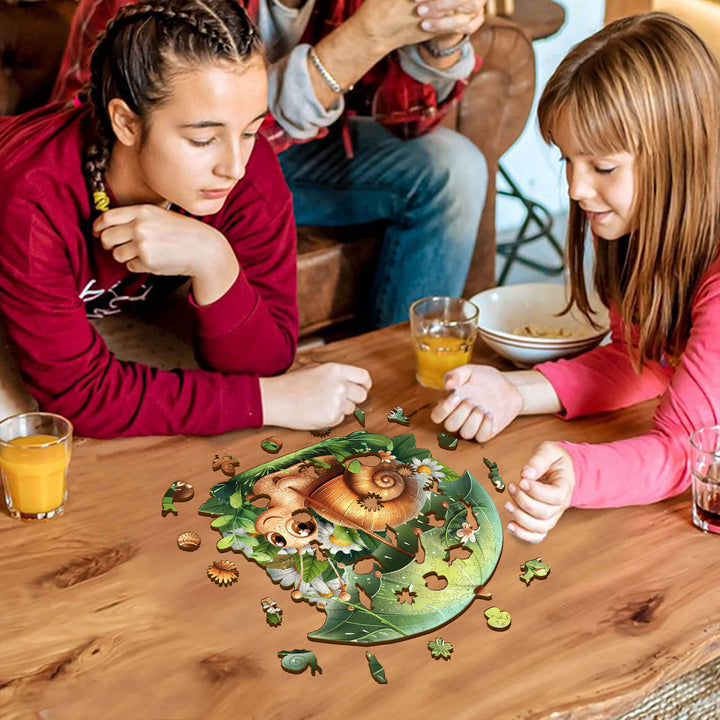 Leisurely Snail Wooden Jigsaw Puzzle