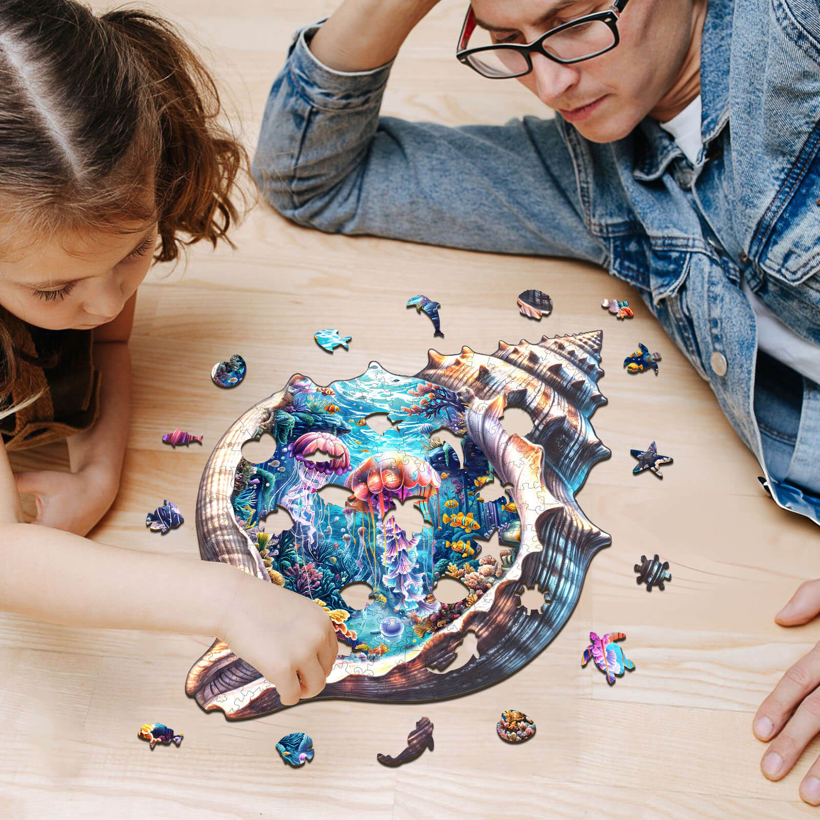 Fantasy Shell World Wooden Jigsaw Puzzle