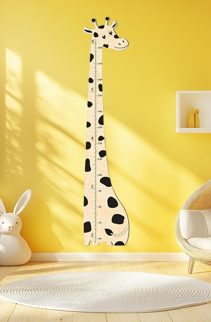 Wooden Giraffe Growth Chart Height Ruler for Kids