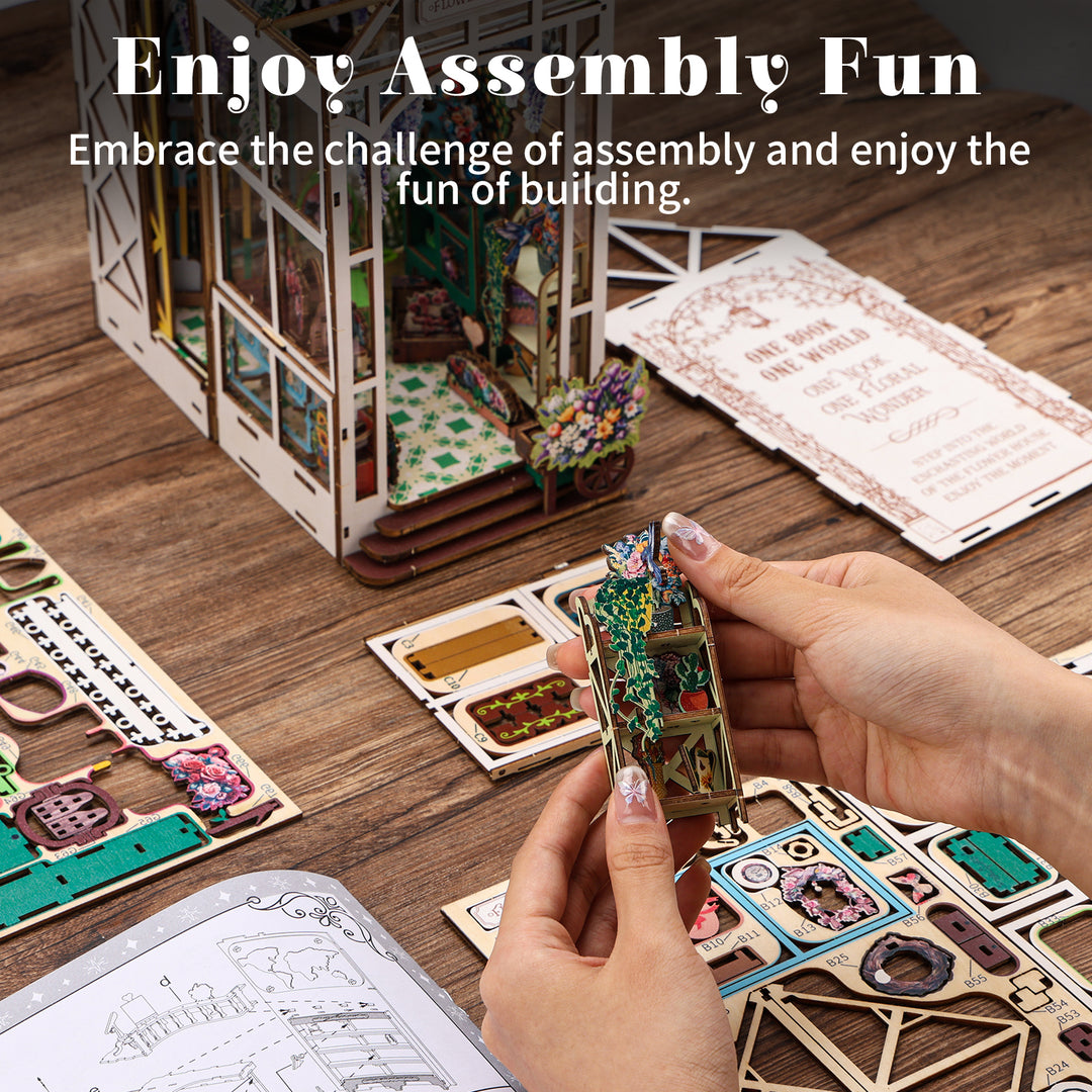 Flower House - DIY Flower House Kit,3D Wooden Puzzle