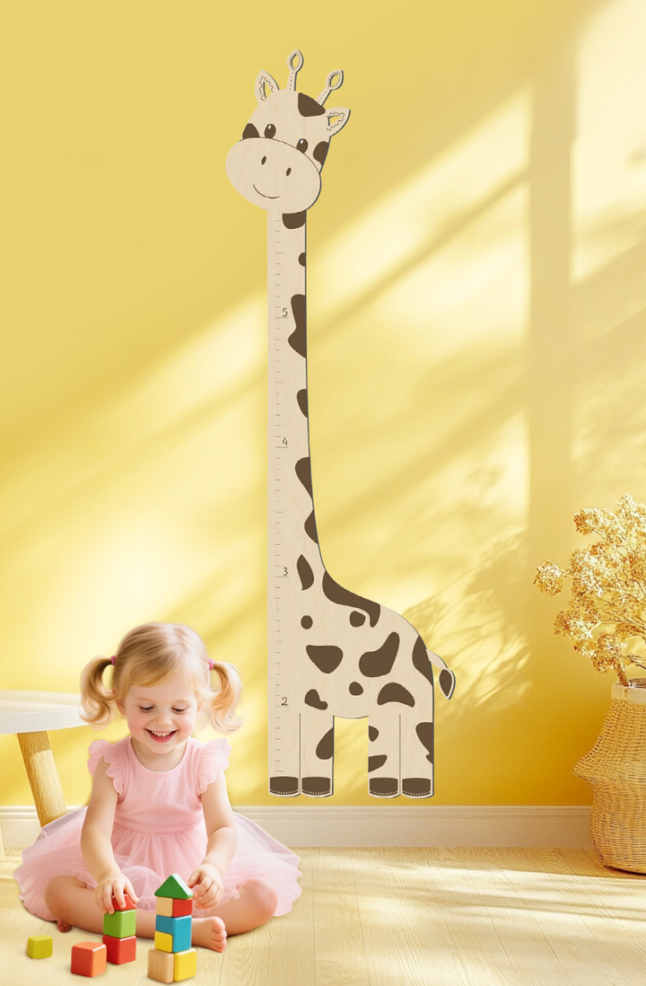 Holz-Giraffen-Wachstumsdiagramm für Kinder