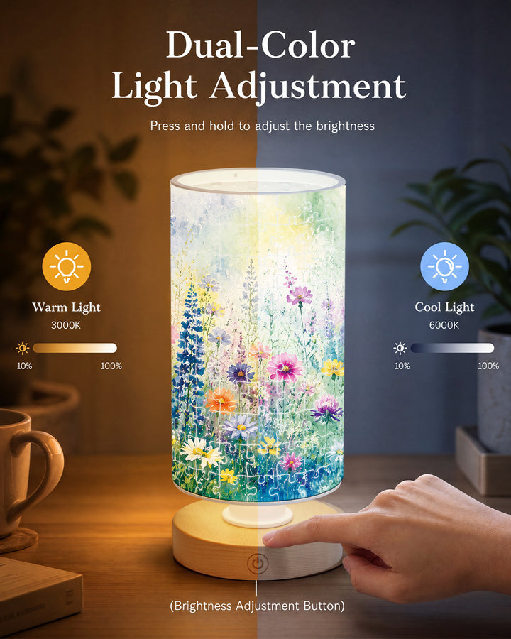 DIY Dimmable Acrylic Puzzle Lamp - Colorful Garden