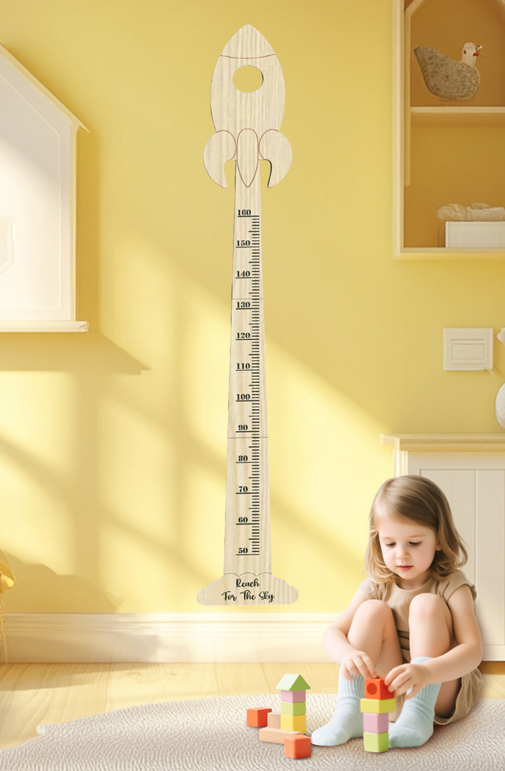 Personalisierte Holzrakete Wachstumstabelle Kinderzimmer Dekoration