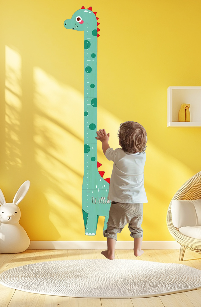 Personalized Wooden Dinosaur Growth Chart Ruler