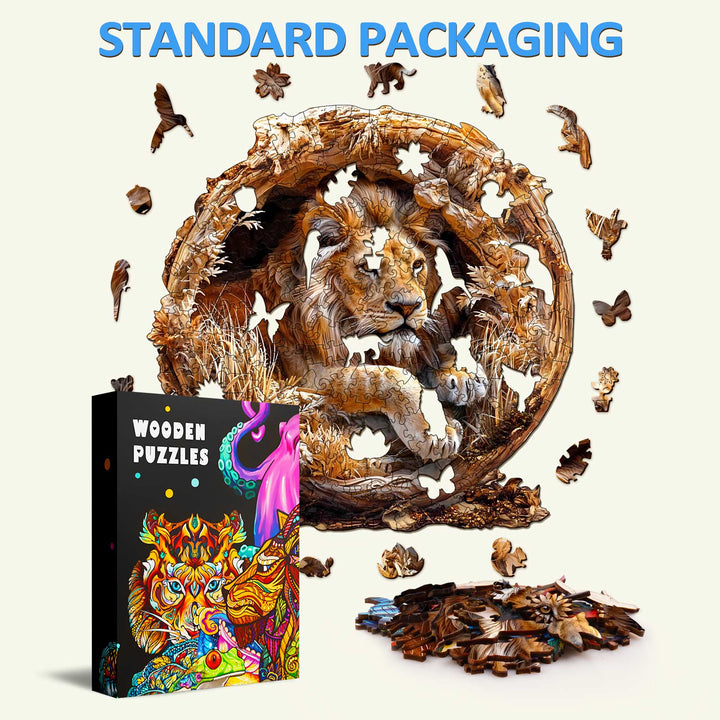 3D Lion Wooden Jigsaw Puzzle