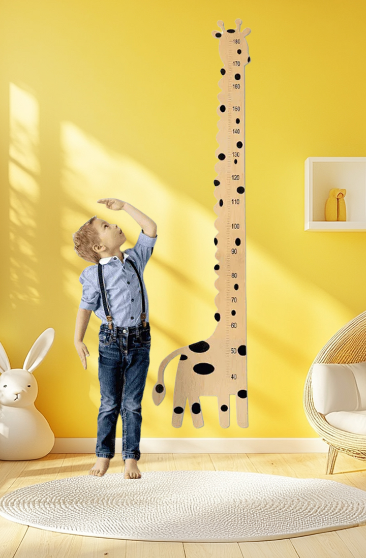 Holz-Giraffe Wachstumstabelle Höhenmaßstab