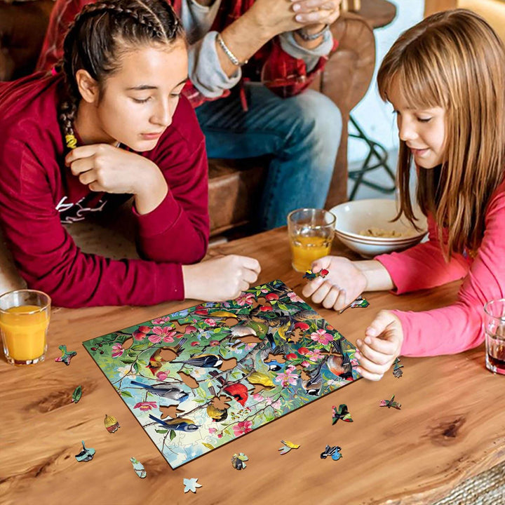 Birds in the Orchard Wooden Jigsaw Puzzle