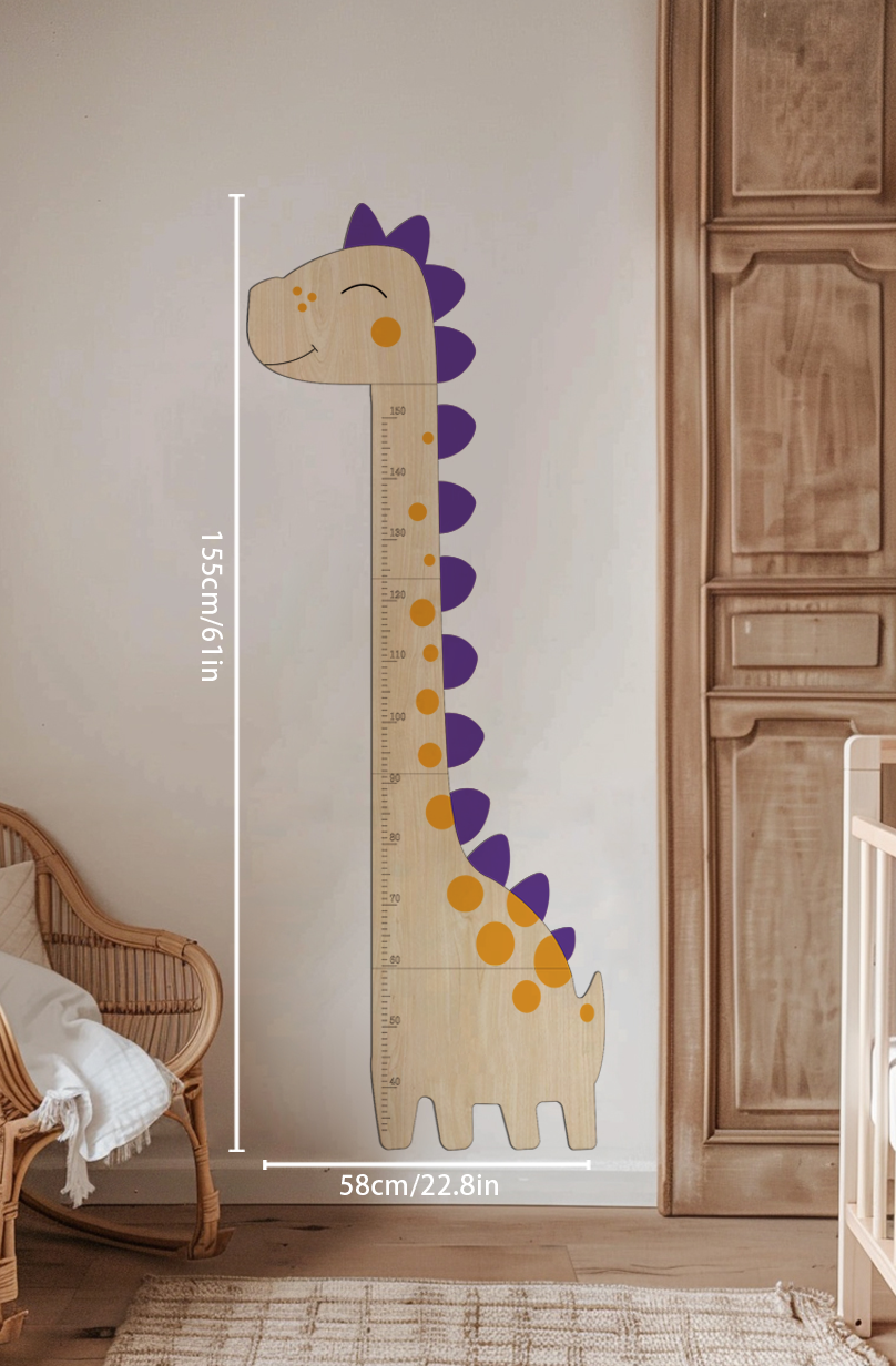 Personalized Wooden Dinosaur Growth Chart Ruler Clearance Sale