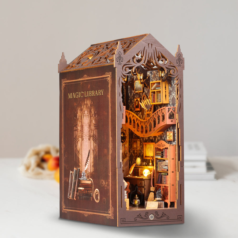 Magic House - DIY Book Nook Kit,3D Wooden Puzzle - By Woodbests