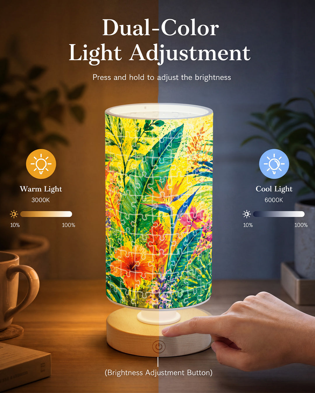 DIY Dimmable Acrylic Puzzle Lamp -Tropical Reverie