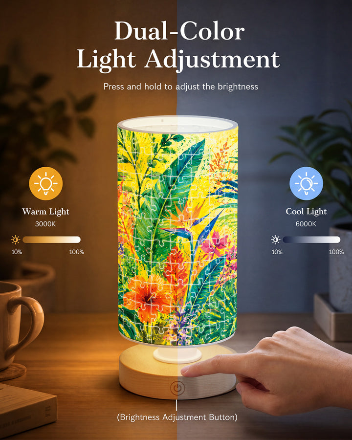 DIY Dimmable Acrylic Puzzle Lamp -Tropical Reverie