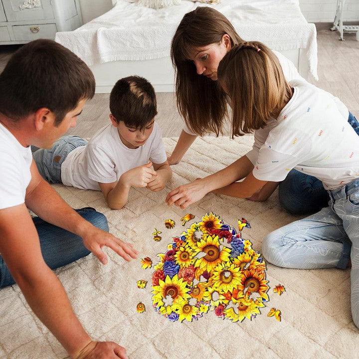 Sunflowers-2 Wooden Jigsaw Puzzle-Woodbests