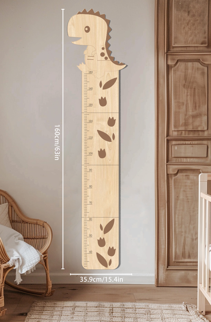 Personalized Wooden Cute Dinosaur Growth Chart Clearance Sale