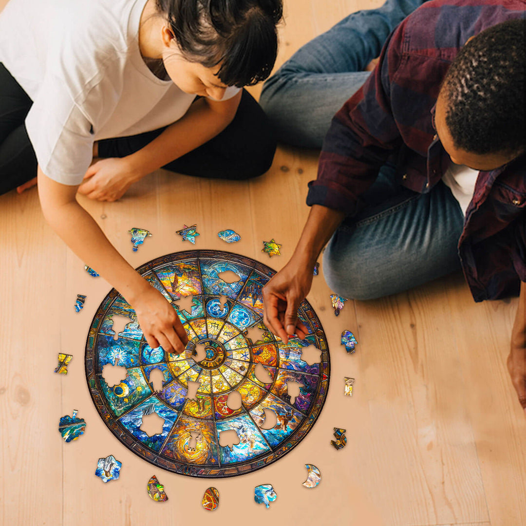 Mandala-Traumland-Holzpuzzle