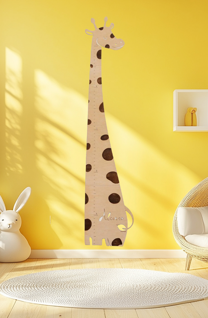Personalized Wooden Giraffe Growth Chart Nursery Decor