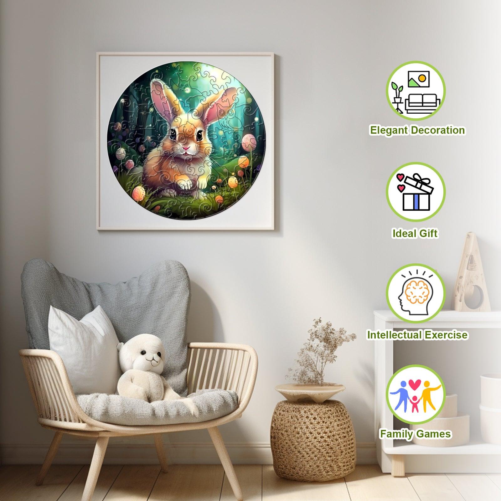 Cute Rabbit Children's Wooden Jigsaw Puzzle