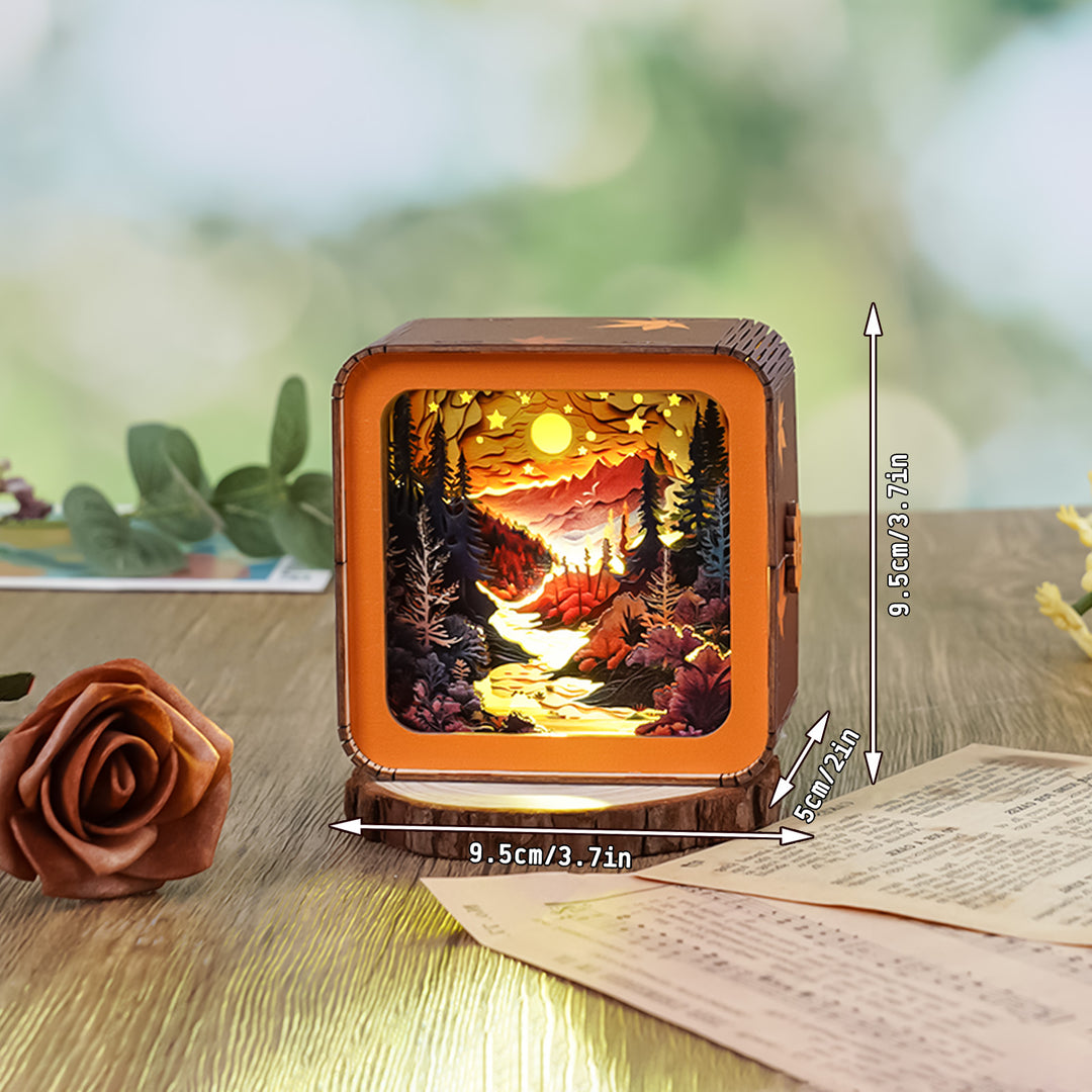 Forest Sunset Kit - 3D Wooden Puzzle Night Light - By Woodbests