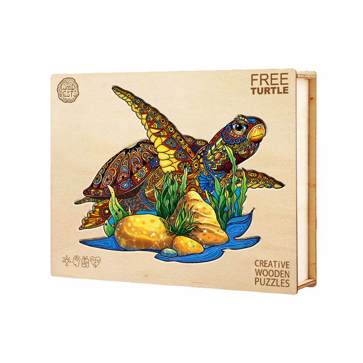 Free Turtle Wooden Jigsaw Puzzle