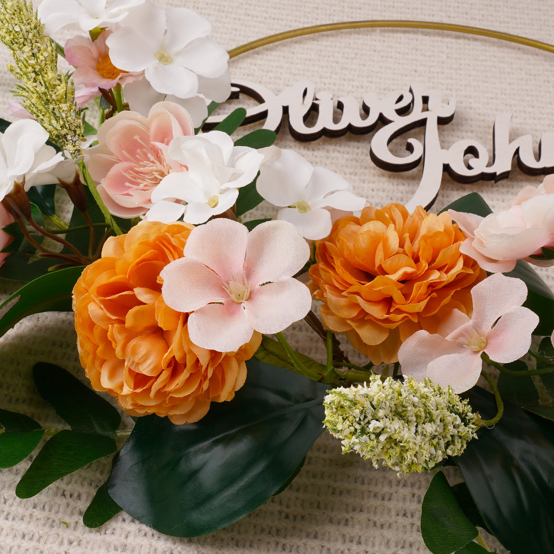 Personalized Blossom Wreath-Woodbests