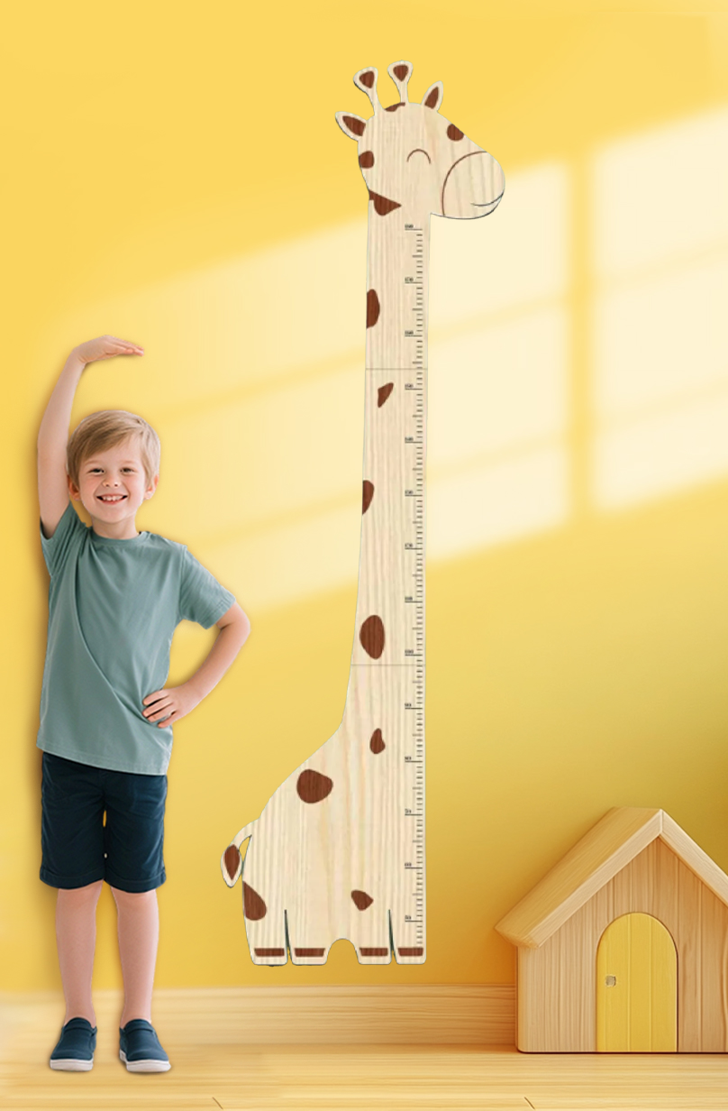 Personalized Wooden Giraffe Growth Chart Height Ruler