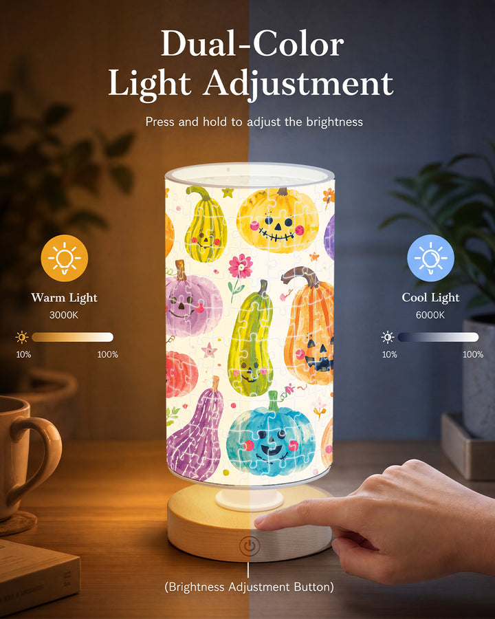 DIY Dimmable Acrylic Puzzle Lamp - Pumpkin Pals Party