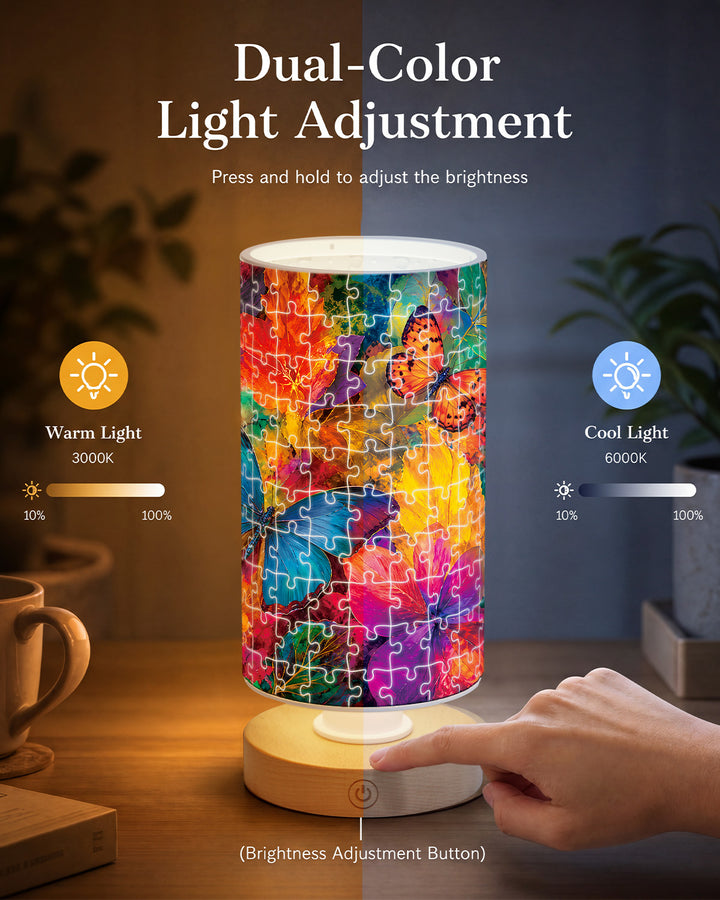 DIY Dimmable Acrylic Puzzle Lamp - Kaleidoscope Butterflies