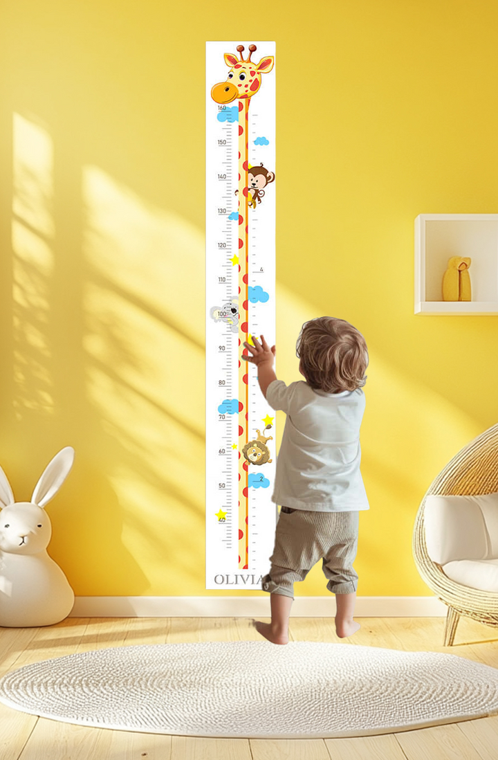 Personalized Wooden Giraffe Growth Chart Height Ruler
