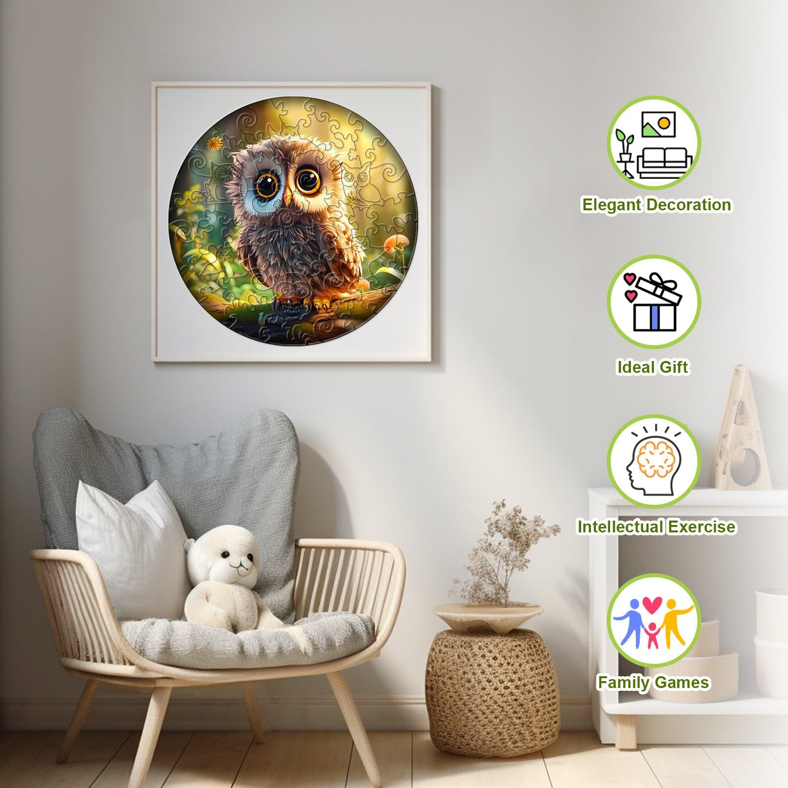 Cute Owl Children's Wooden Jigsaw Puzzle