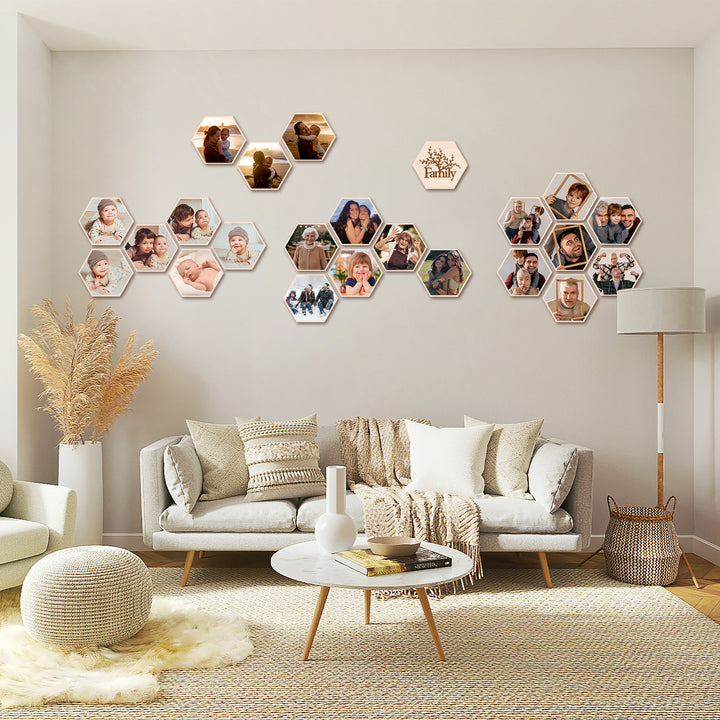 Personalized Wooden Decor Photos-Hexagon-Woodbests