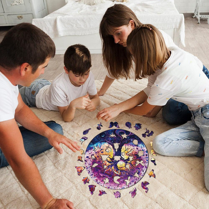 Dreamy Tree of Life Wooden Jigsaw Puzzle-Woodbests