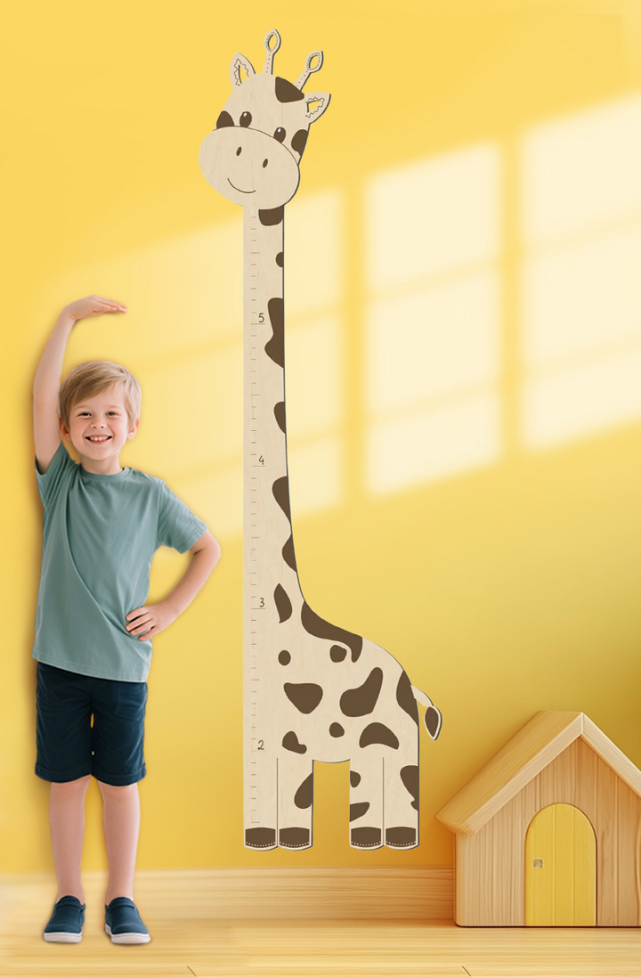 Holz-Giraffen-Wachstumsdiagramm für Kinder