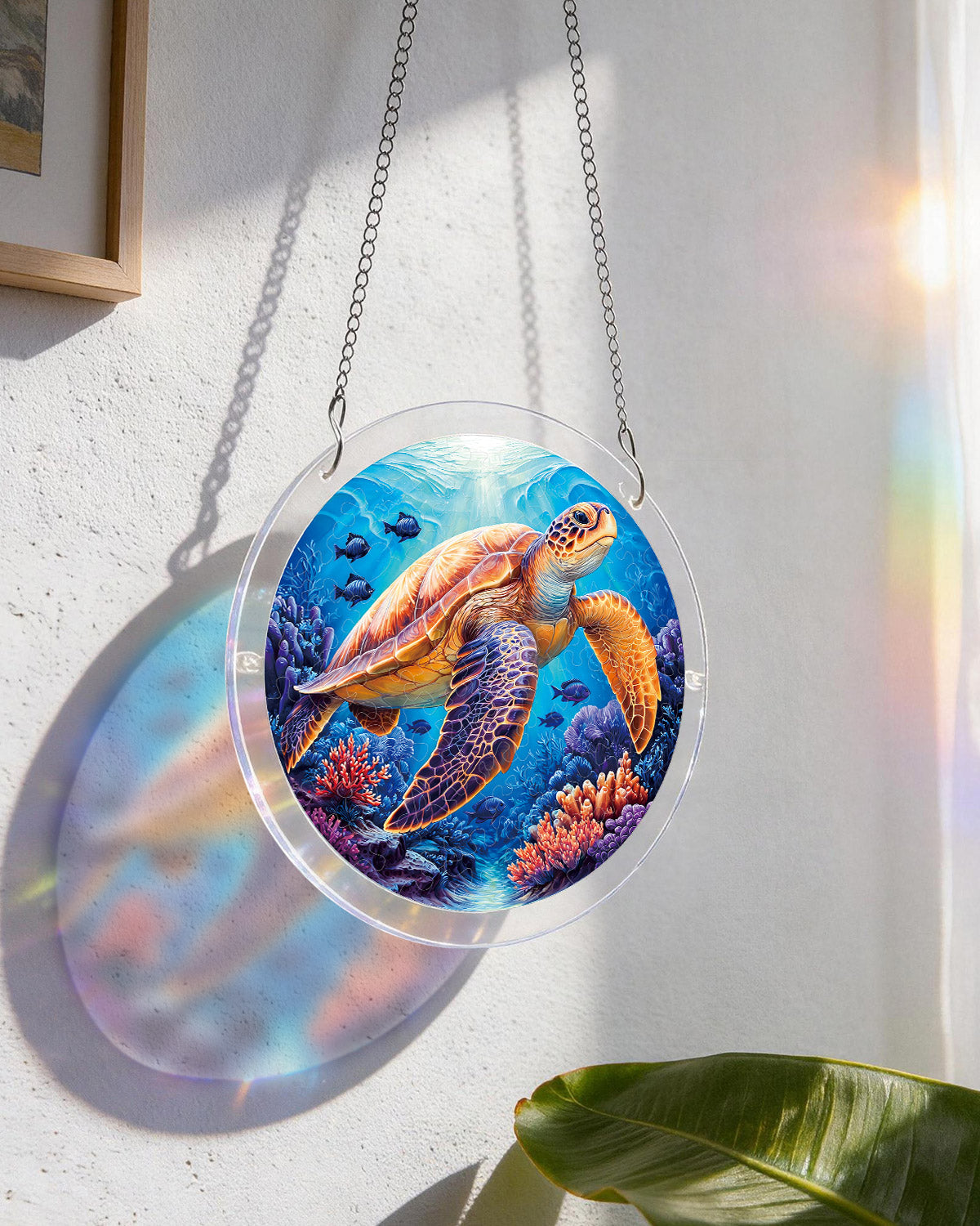 Acryl-Puzzle-Sonnenfänger – Sternenmeer-Schildkröte