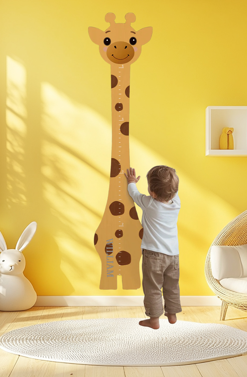 Personalized Wooden Giraffe Growth Chart Ruler