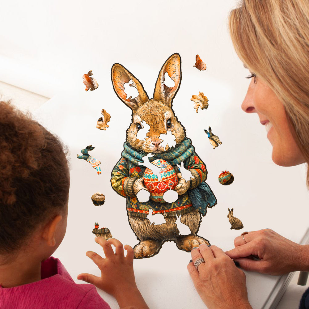 Easter Bunny-2 Wooden Jigsaw Puzzle-Woodbests
