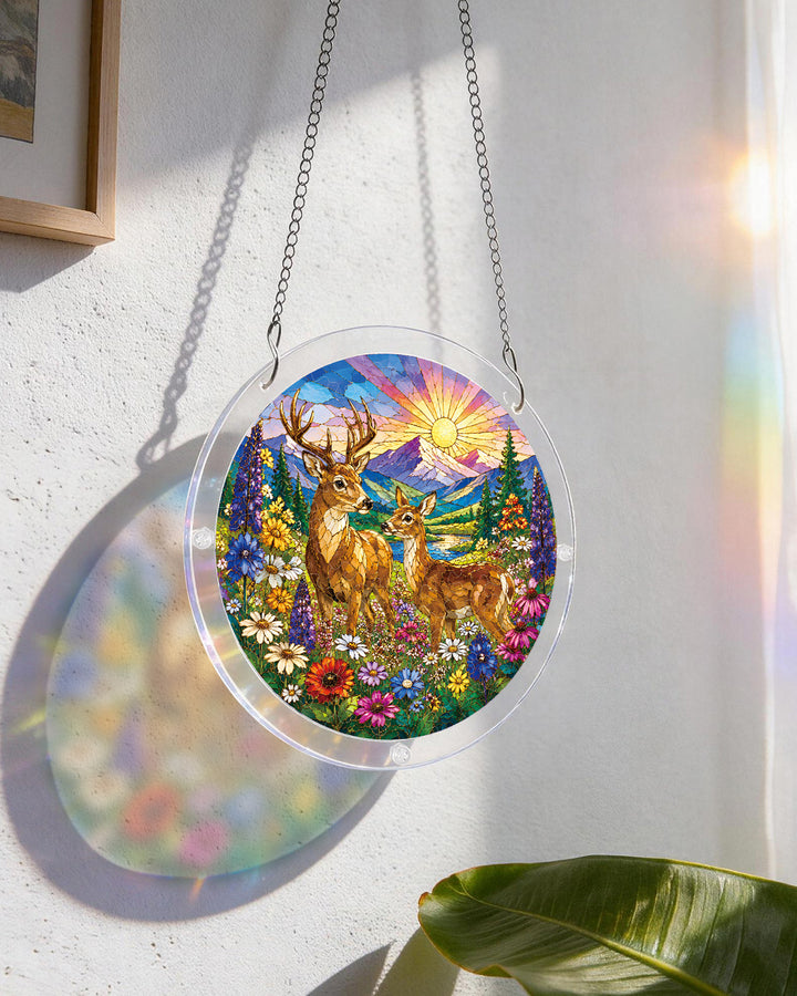 Acrylic Jigsaw Puzzle Suncatcher - Meadow Sunrise
