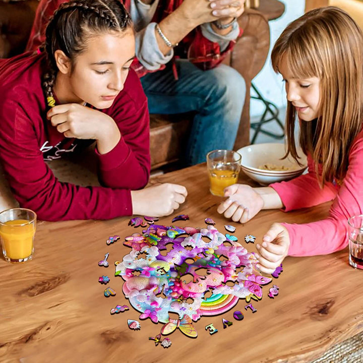 Rainbow Cloud Wooden Jigsaw Puzzle