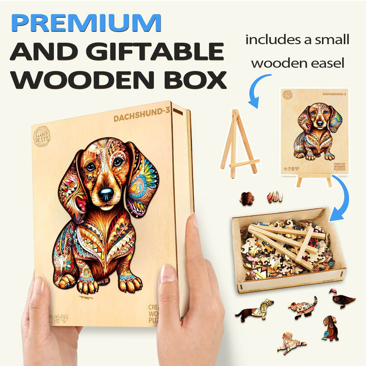 Dachshund 3 Wooden Jigsaw Puzzle