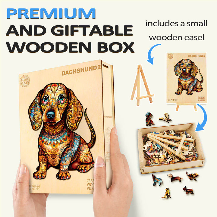 Dachshund 2 Wooden Jigsaw Puzzle