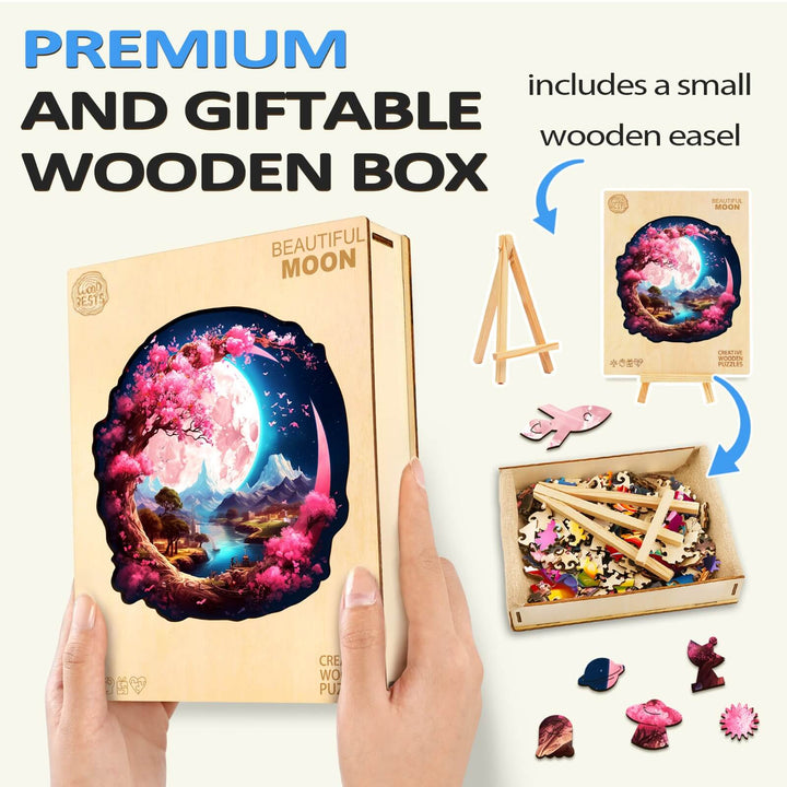 Beautiful Moon Wooden Jigsaw Puzzle