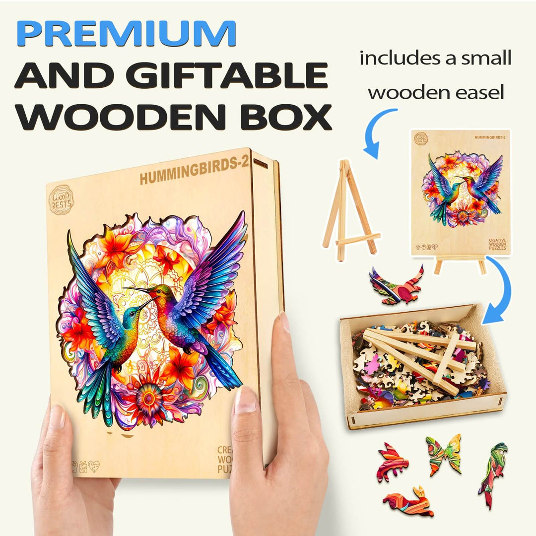 Hummingbirds-2 Wooden Jigsaw Puzzle