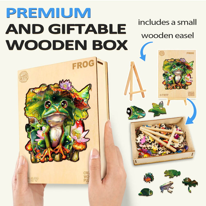 Puzzle en bois grenouille