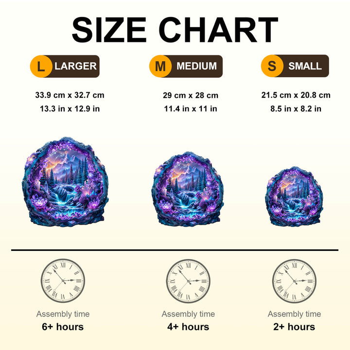 Crystal mine landscape-1 Wooden Jigsaw Puzzle